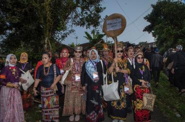 Participants in the wake of the International commemoration of the World's Indigenous Peoples 2025 