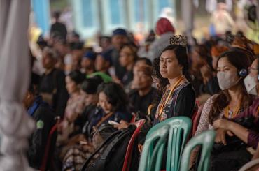 Participants in the wake of the International commemoration of the World's Indigenous Peoples 2025 