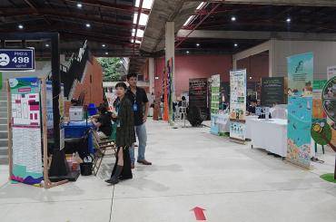 Youth at the exhibition of BKKCAW at Benchakiti park